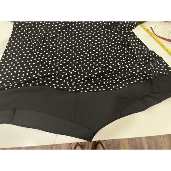 Adrianna Papell Women’s Black Flowy Tunic  Hearts  Sz 3X - Picture 7 of 10